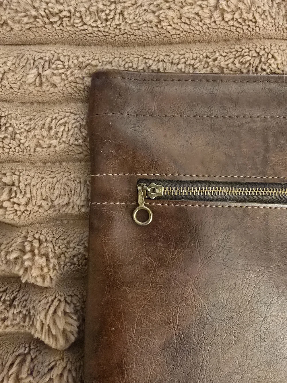 Vintage KIDDE Company Brown Leather Travel Pouch - Men's Document Organizer.